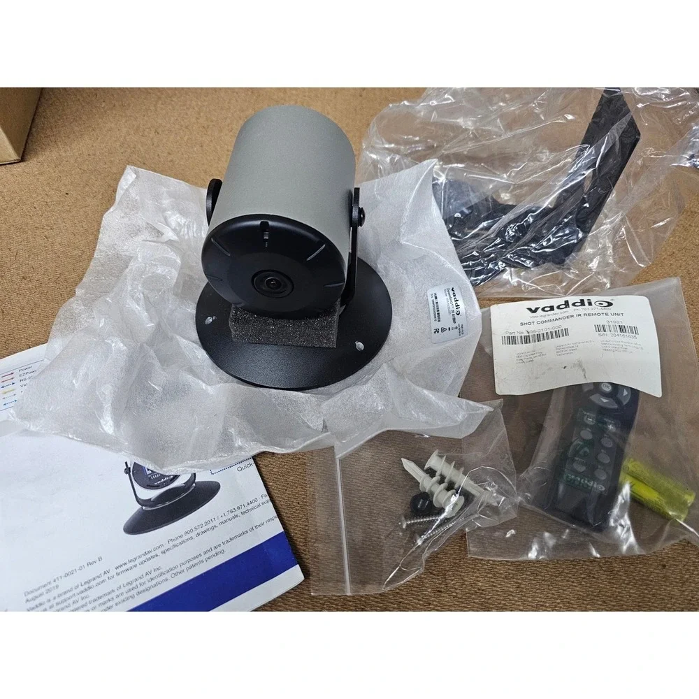 Vaddio WideSHOT SE HD Camera Unisex OS Gray Solid 998-6910-200 with Remote Mount